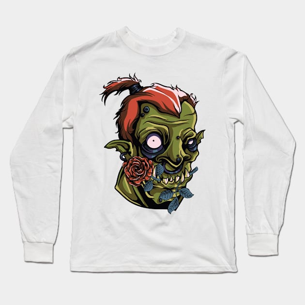 Zombie Long Sleeve T-Shirt by inkExtreme